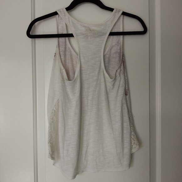 Mudd White Racerback Tank Top Juniors Size L - Picture 2 of 8